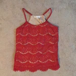 Lacey red top